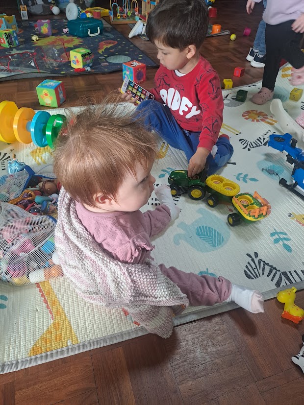 Children playing together during free play